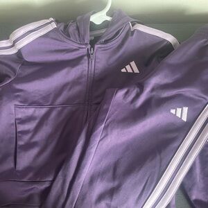 Adidas adicolor Purple Jacket and pants with lilac Accents kids size 4T track